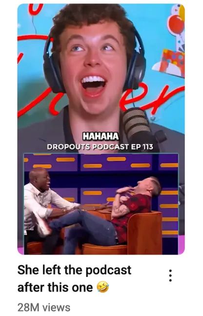 Dropouts Podcast clip, 28M views