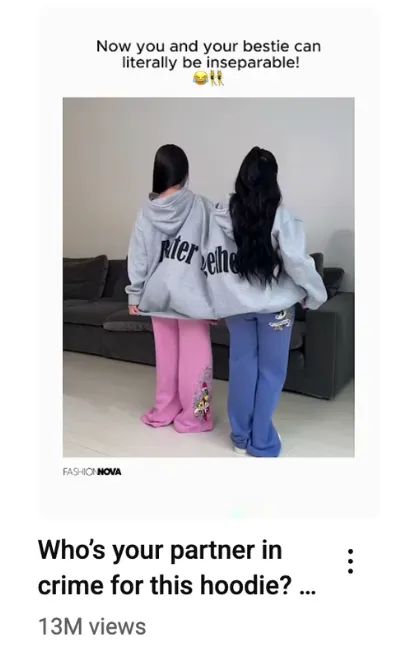Fashion Nova clip, 13M views